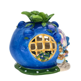 Blue Sky Clayworks: Strawberry Shortcake Blueberry Muffin's Sweet and Cozy Cottage Candle House sparkle-castle