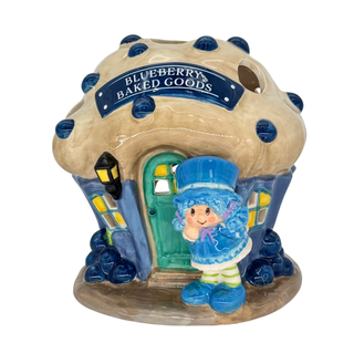 Blue Sky Clayworks: Strawberry Shortcake Cottage Blueberry Muffin Baked Goods Candle House sparkle-castle