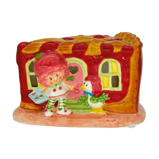 Blue Sky Clayworks: Strawberry Shortcake Cherry Pie Candle House sparkle-castle