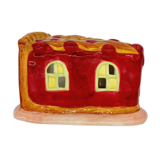 Blue Sky Clayworks: Strawberry Shortcake Cherry Pie Candle House sparkle-castle
