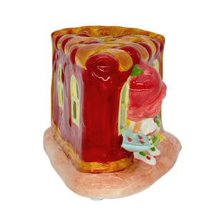 Blue Sky Clayworks: Strawberry Shortcake Cherry Pie Candle House sparkle-castle