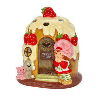 Blue Sky Clayworks: Strawberry Shortcake Treat Shop Candle House sparkle-castle