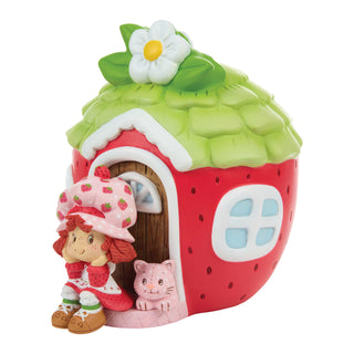 Precious Moments Strawberry Shortcake: Strawberry Shortcake Berry Bestie Bank sparkle-castle