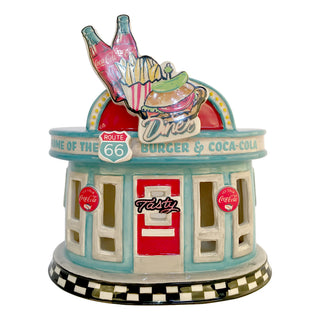 Blue Sky Clayworks: Coca-Cola Drive-In Diner Candle House sparkle-castle