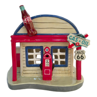 Blue Sky Clayworks: Coca-Cola Gas Station Candle House sparkle-castle
