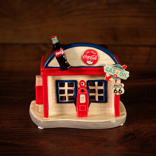 Blue Sky Clayworks: Coca-Cola Gas Station Candle House sparkle-castle