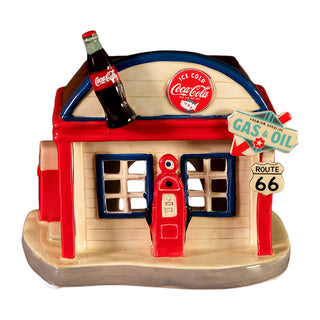 Blue Sky Clayworks: Coca-Cola Gas Station Candle House sparkle-castle
