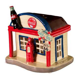 Blue Sky Clayworks: Coca-Cola Gas Station Candle House sparkle-castle