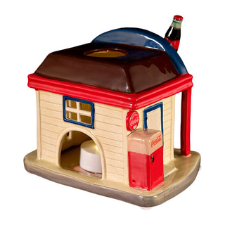 Blue Sky Clayworks: Coca-Cola Gas Station Candle House sparkle-castle