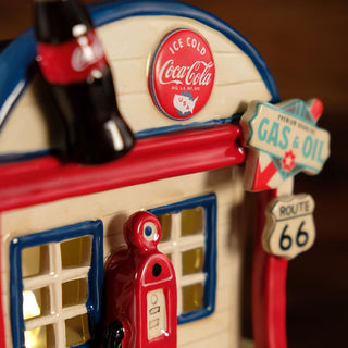 Blue Sky Clayworks: Coca-Cola Gas Station Candle House sparkle-castle