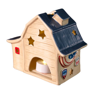 Blue Sky Clayworks: Coca-Cola Red Truck and Barn Candle House sparkle-castle