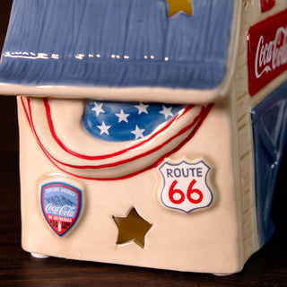 Blue Sky Clayworks: Coca-Cola Red Truck and Barn Candle House sparkle-castle