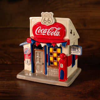 Blue Sky Clayworks: Coca-Cola Auto Garage Candle House sparkle-castle