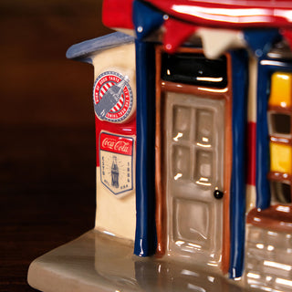 Blue Sky Clayworks: Coca-Cola Auto Garage Candle House sparkle-castle