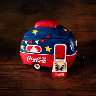 Blue Sky Clayworks: Coca-Cola Camper and Cooler Cookie Jar sparkle-castle
