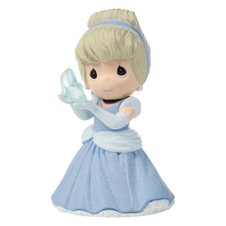Precious Moments Disney Showcase: Cinderella With Slipper Figurine sparkle-castle