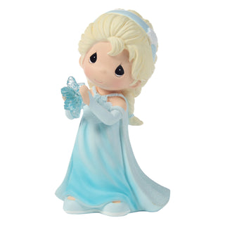 Precious Moments Disney Showcase: Elsa With Snowflake Figurine sparkle-castle
