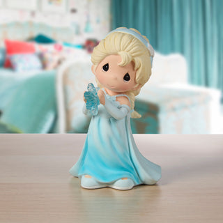 Precious Moments Disney Showcase: Elsa With Snowflake Figurine sparkle-castle
