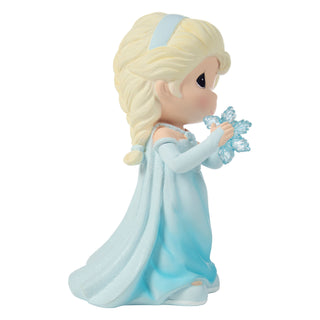 Precious Moments Disney Showcase: Elsa With Snowflake Figurine sparkle-castle