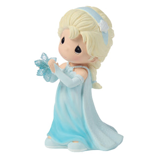 Precious Moments Disney Showcase: Elsa With Snowflake Figurine sparkle-castle