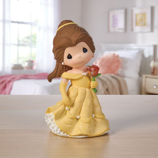 Precious Moments Disney Showcase: Belle with Clear Rose Figurine sparkle-castle