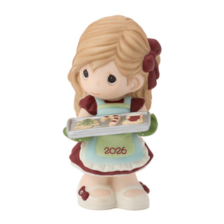 Precious Moments: Dated 2026 Girl With Cookie Tray Figurine sparkle-castle