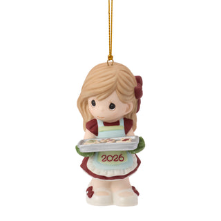 Precious Moments: Dated 2026 Girl With Cookie Tray Hanging Ornament sparkle-castle