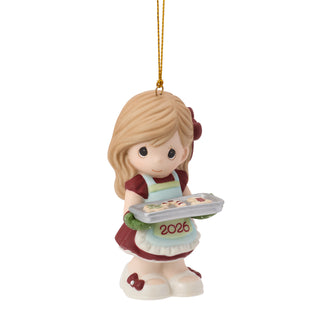 Precious Moments: Dated 2026 Girl With Cookie Tray Hanging Ornament sparkle-castle