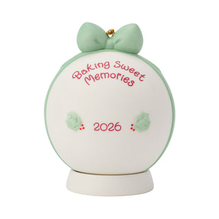 Precious Moments: Dated 2026 Girl With Cookie Tray Ball Ornament sparkle-castle