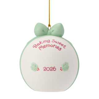 Precious Moments: Dated 2026 Girl With Cookie Tray Ball Ornament sparkle-castle