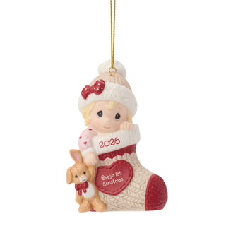 Precious Moments: Dated 2026 Baby Girl Hanging Ornament sparkle-castle