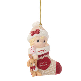Precious Moments: Dated 2026 Baby Girl Hanging Ornament sparkle-castle