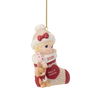 Precious Moments: Dated 2026 Baby Girl Hanging Ornament sparkle-castle