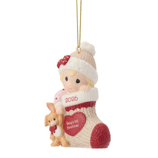 Precious Moments: Dated 2026 Baby Girl Hanging Ornament sparkle-castle