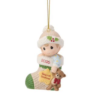 Precious Moments: Dated 2026 Baby Boy Hanging Ornament sparkle-castle
