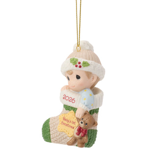 Precious Moments: Dated 2026 Baby Boy Hanging Ornament sparkle-castle