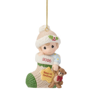 Precious Moments: Dated 2026 Baby Boy Hanging Ornament sparkle-castle