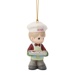 Precious Moments: Dated 2026 Boy With Cookie Tray Hanging Ornament sparkle-castle