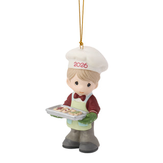 Precious Moments: Dated 2026 Boy With Cookie Tray Hanging Ornament sparkle-castle
