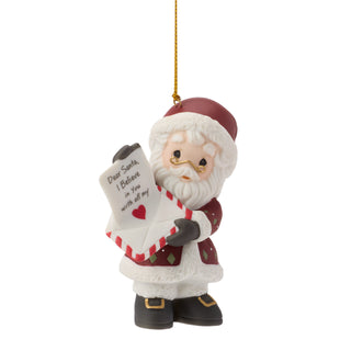 Precious Moments: 18th Annual Santa With Letter Hanging Ornament sparkle-castle