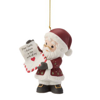 Precious Moments: 18th Annual Santa With Letter Hanging Ornament sparkle-castle
