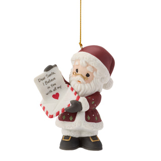 Precious Moments: 18th Annual Santa With Letter Hanging Ornament sparkle-castle