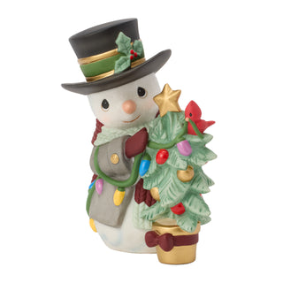 Precious Moments: 17th Annual Snowman With Tree Figurine sparkle-castle