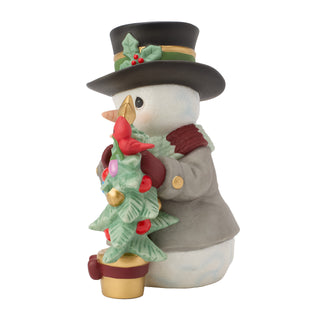 Precious Moments: 17th Annual Snowman With Tree Figurine sparkle-castle