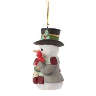 Precious Moments: 17th Annual Snowman With Tree Hanging Ornament sparkle-castle