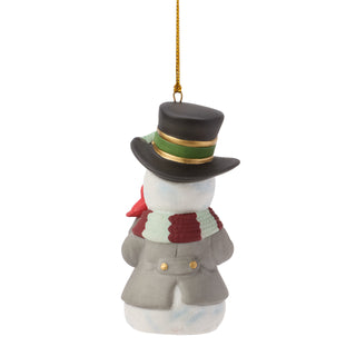 Precious Moments: 17th Annual Snowman With Tree Hanging Ornament sparkle-castle