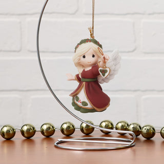 Precious Moments: 16th Annual Angel With Heart Hanging Ornament sparkle-castle