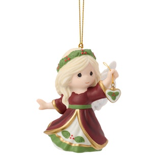 Precious Moments: 16th Annual Angel With Heart Hanging Ornament sparkle-castle