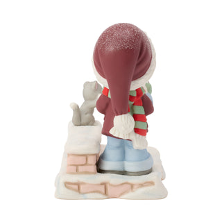 Precious Moments: Boy Caroling With Dog And Cat Figurine sparkle-castle