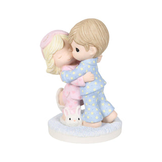Precious Moments: Couple Kissing in PJs Figurine